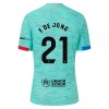 Camisola FC Barcelona Frenkie de Jong 21 Criança 3º Equipamento 2023-24 Manga Curta